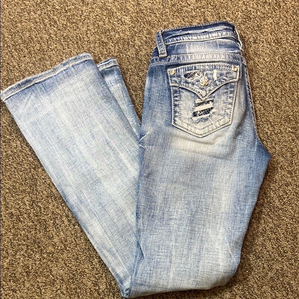 Miss Me Los Angeles Mid Rise Boot Women's Blue Jeans Size 26 New No Label 🏷️